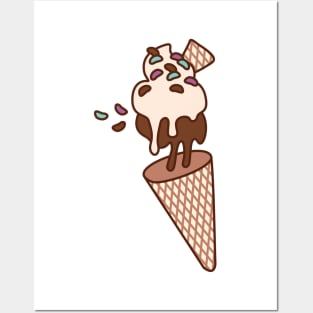 Icecream Chocolate Single Posters and Art